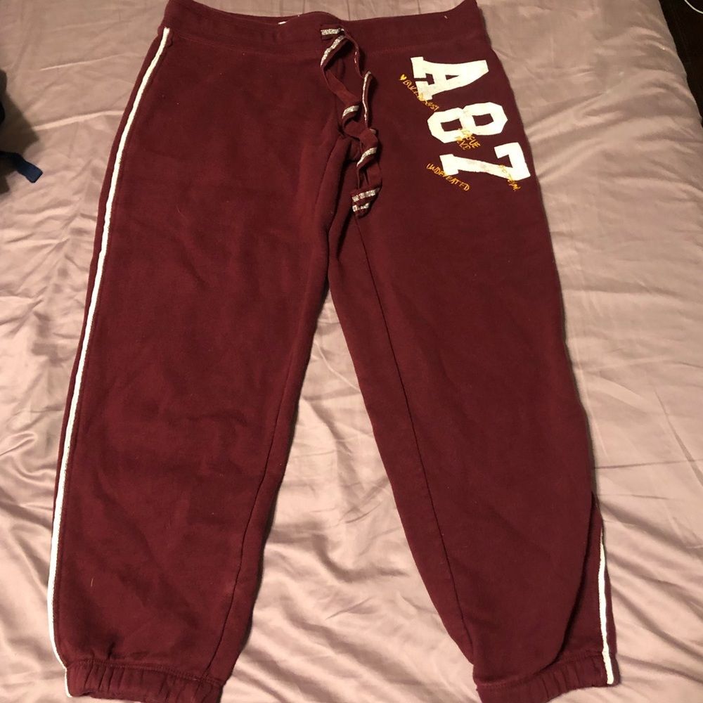 Aeropostale ankle cropped red lounge pants “a87”